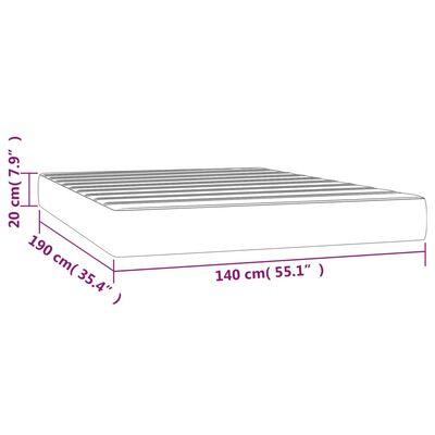 vidaXL Pocketveringmatras 140x190x20 cm fluweel donkergroen