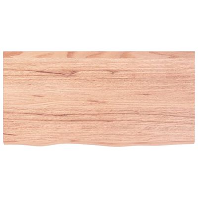 vidaXL Wandschap 80x40x(2-4) cm behandeld massief eikenhout lichtbruin