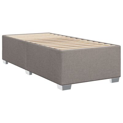 vidaXL Boxspring met matras stof taupe 100x200 cm