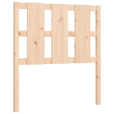 vidaXL Bedframe met hoofdbord massief hout 100x200 cm