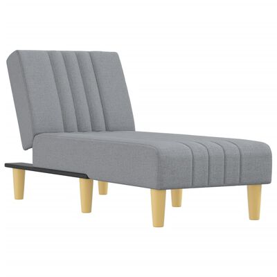 vidaXL Chaise longue stof lichtgrijs