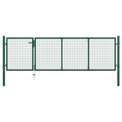 vidaXL Poort 350x100 cm staal groen