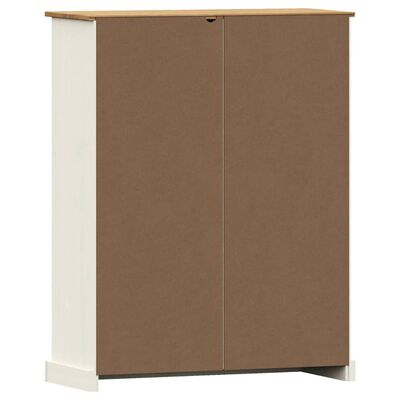 vidaXL Boekenkast VIGO 90x35x114,5 cm massief grenenhout wit