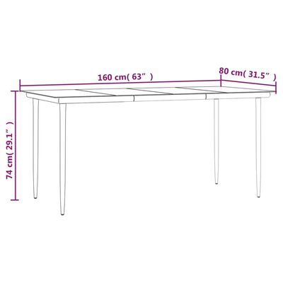 vidaXL 7-delige Tuinset poly rattan grijs