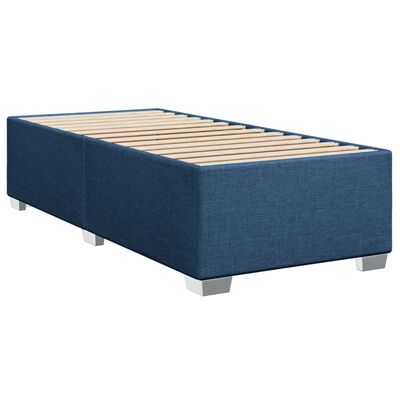 vidaXL Boxspring met matras stof blauw 90x190 cm