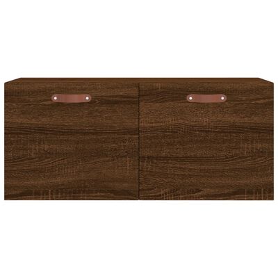 vidaXL Wandkast 80x36,5x35 cm bewerkt hout bruin eikenkleur