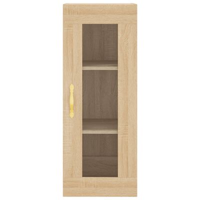 vidaXL Hoge kast 34,5x34x180 cm bewerkt hout sonoma eikenkleurig