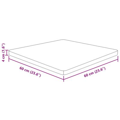 vidaXL Tafelblad vierkant 60x60x4cm behandeld eiken donkerbruin