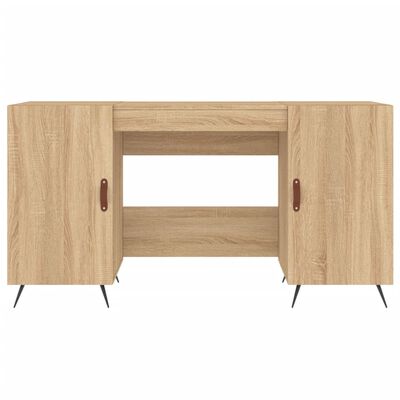 vidaXL Bureau 140x50x75 cm bewerkt hout sonoma eikenkleurig