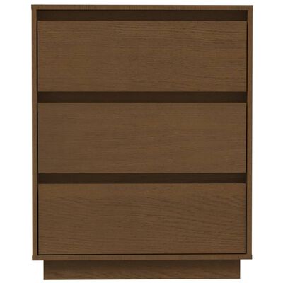 vidaXL Dressoir 60x34x75 cm massief grenenhout honingbruin