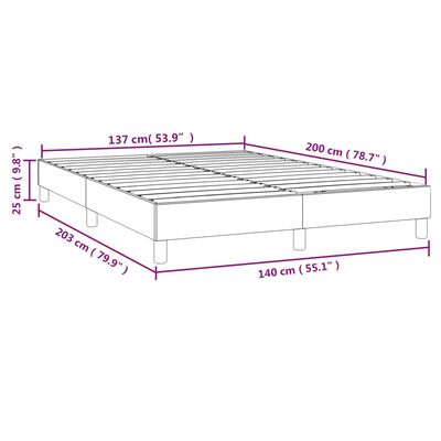 vidaXL Bedframe stof crèmekleurig 140x200 cm