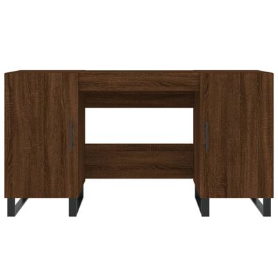 vidaXL Bureau 140x50x75 cm bewerkt hout bruin eikenkleur