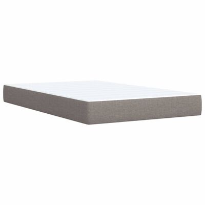 vidaXL Boxspring met matras stof taupe 120x200 cm