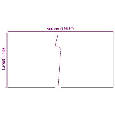 vidaXL Balkonscherm 500x90 cm poly rattan wit