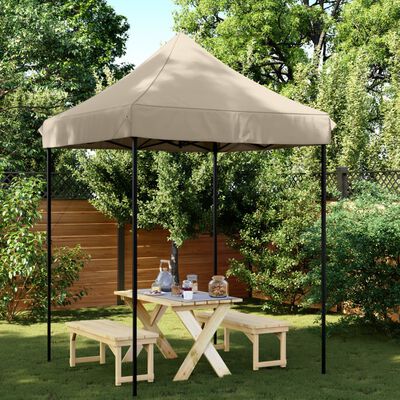 vidaXL Partytent inklapbaar pop-up 200x200x306 cm taupe