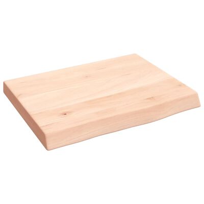 vidaXL Wastafelblad 40x30x(2-4) cm onbehandeld massief hout