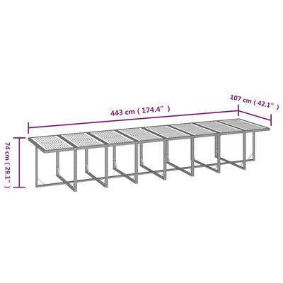 vidaXL 21-delige Tuinset met kussens poly rattan zwart