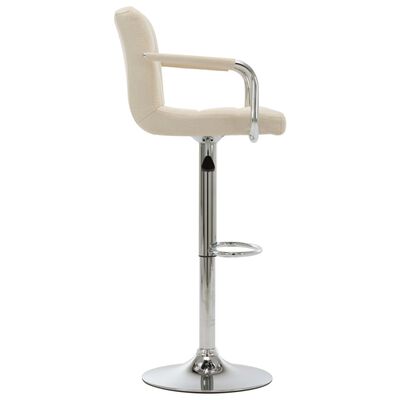 vidaXL Barstoelen 2 st stof crème