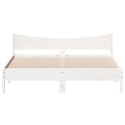 vidaXL Bedframe zonder matras massief grenenhout wit 200x200 cm