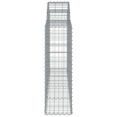 vidaXL Schanskorven 11 st gewelfd 200x30x100/120 cm ijzer