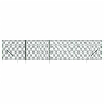 vidaXL Gaashek met grondankers 1,6x10 m groen