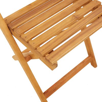 vidaXL Tuinstoelen 4 st inklapbaar massief hout en stof crèmewit