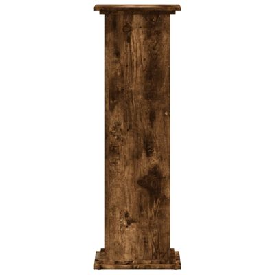 vidaXL Plantenstandaard 33x33x100 cm bewerkt hout gerookt eikenkleurig