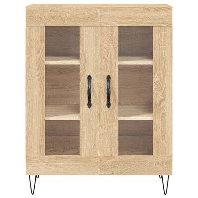 vidaXL Hoge kast 69,5x34x180 cm bewerkt hout sonoma eikenkleurig