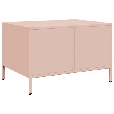 vidaXL Tv-meubel 68x50x43,5 cm koudgewalst staal roze