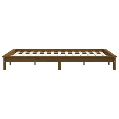 vidaXL Bedframe massief hout honingbruin 180x200 cm