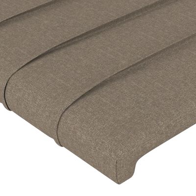 vidaXL Hoofdbord LED 100x5x118/128 cm stof taupe