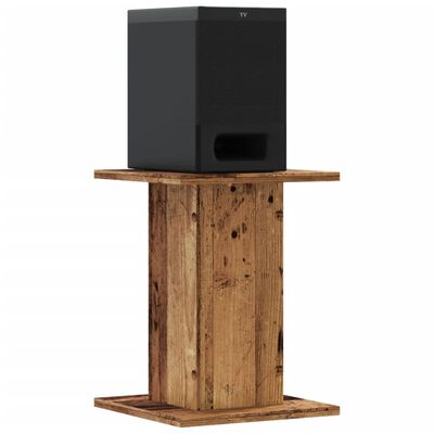 vidaXL Speakerstandaards 2 st 30x30x40 cm bewerkt hout oud houtkleurig