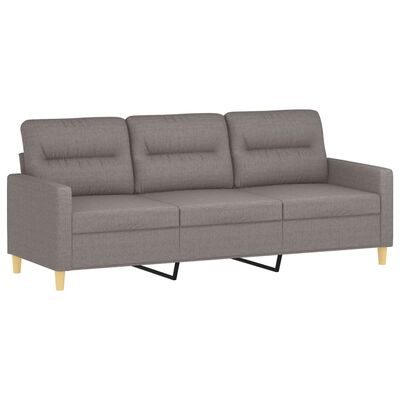 vidaXL 2-delige Loungeset met kussens stof taupe