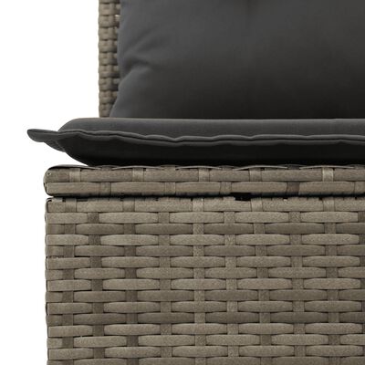 vidaXL 7-delige Loungeset met kussens poly rattan grijs