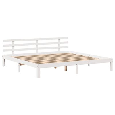 vidaXL Bedframe met lades massief grenenhout wit 180x200 cm