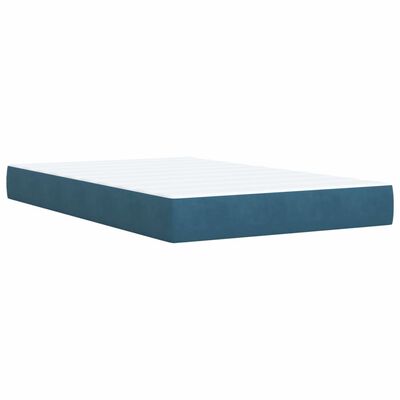 vidaXL Boxspring met matras fluweel blauw 120x190 cm