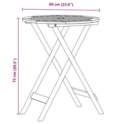 vidaXL 3-delige Bistroset stof en massief hout taupe