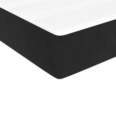 vidaXL Boxspring met matras fluweel zwart 90x190 cm