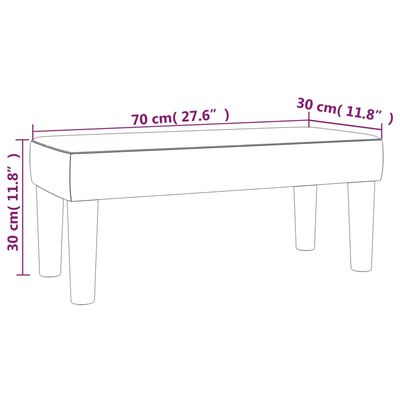 vidaXL Bankje 70x30x30 cm fluweel donkergroen