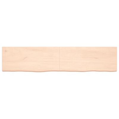 vidaXL Tafelblad 180x40x(2-6) cm onbehandeld massief eikenhout