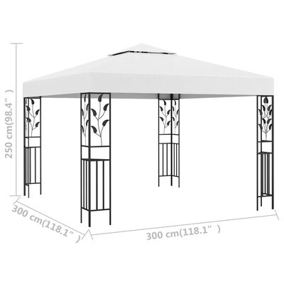 vidaXL Prieel 180 g/m² 3x3 m wit