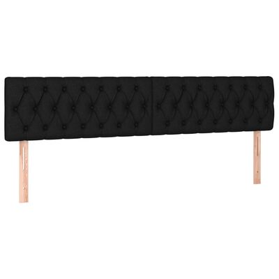 vidaXL Boxspring met matras en LED stof zwart 120x190 cm