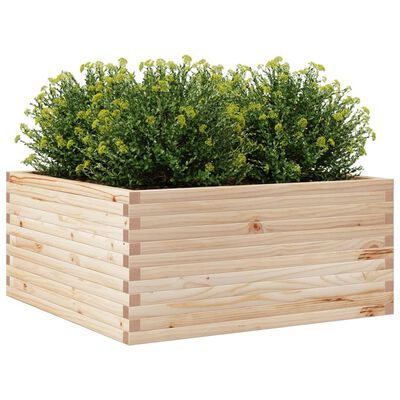 vidaXL Plantenbak 100x100x46 cm massief grenenhout