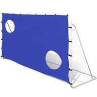 vidaXL Voetbaldoel met richtmuur hoogwaardig 240x92x150 cm staal