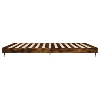 vidaXL Bedframe zonder matras hout gerookt eikenkleurig 140x200 cm