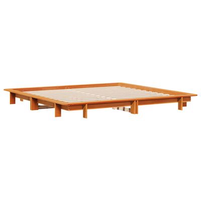 vidaXL Bedframe zonder matras massief grenenhout wasbruin 160x200 cm