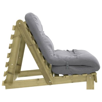 vidaXL Futon slaapbank met matras 90x206x11 cm geïmpregneerd hout