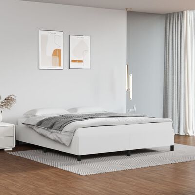 vidaXL Bedframe kunstleer wit 180x200 cm