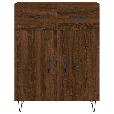 vidaXL Hoge kast 69,5x34x180 cm bewerkt hout bruin eikenkleur