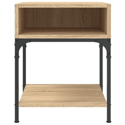 vidaXL Nachtkastjes 2 st 40x41x50 cm bewerkt hout sonoma eikenkleurig